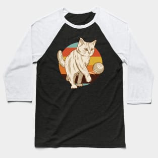 Funny and cute Cat with a ball Baseball T-Shirt